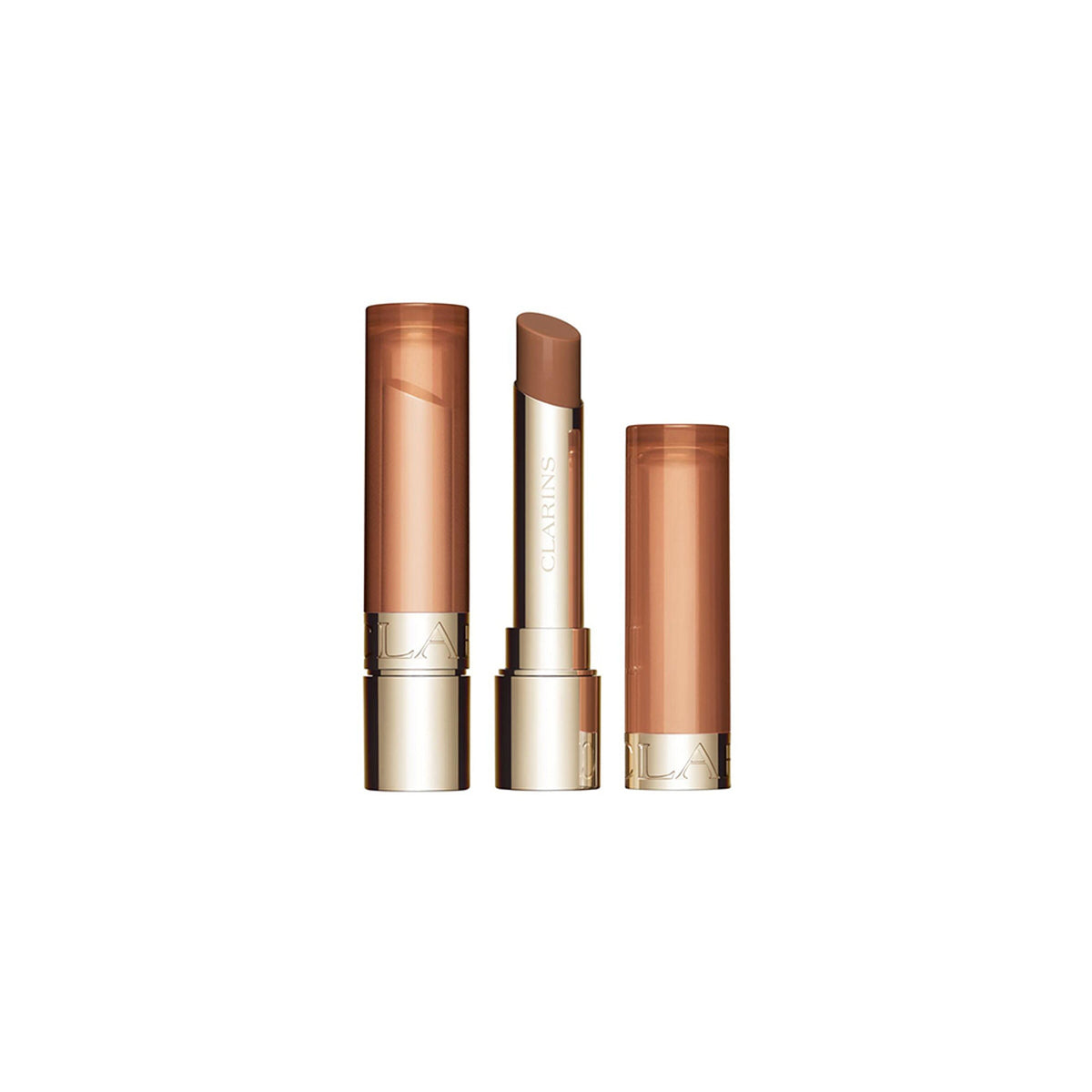 Three lipsticks with visible brand logo on a white background