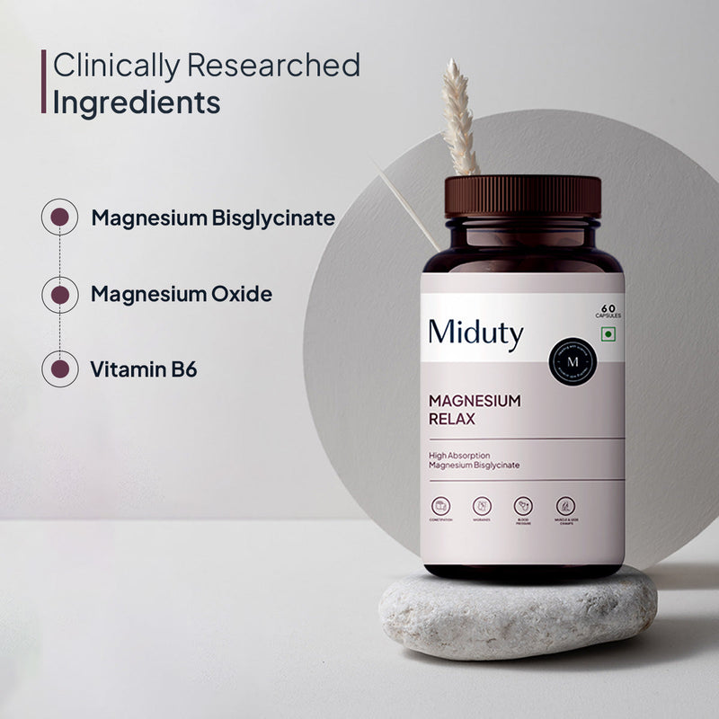 Miduty by Palak Notes Magnesium Relax Capsules