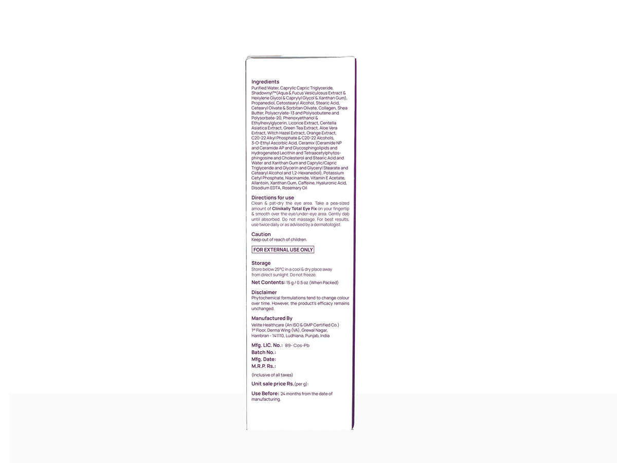 Clinikally Total Eye Fix - Under Eye Cream