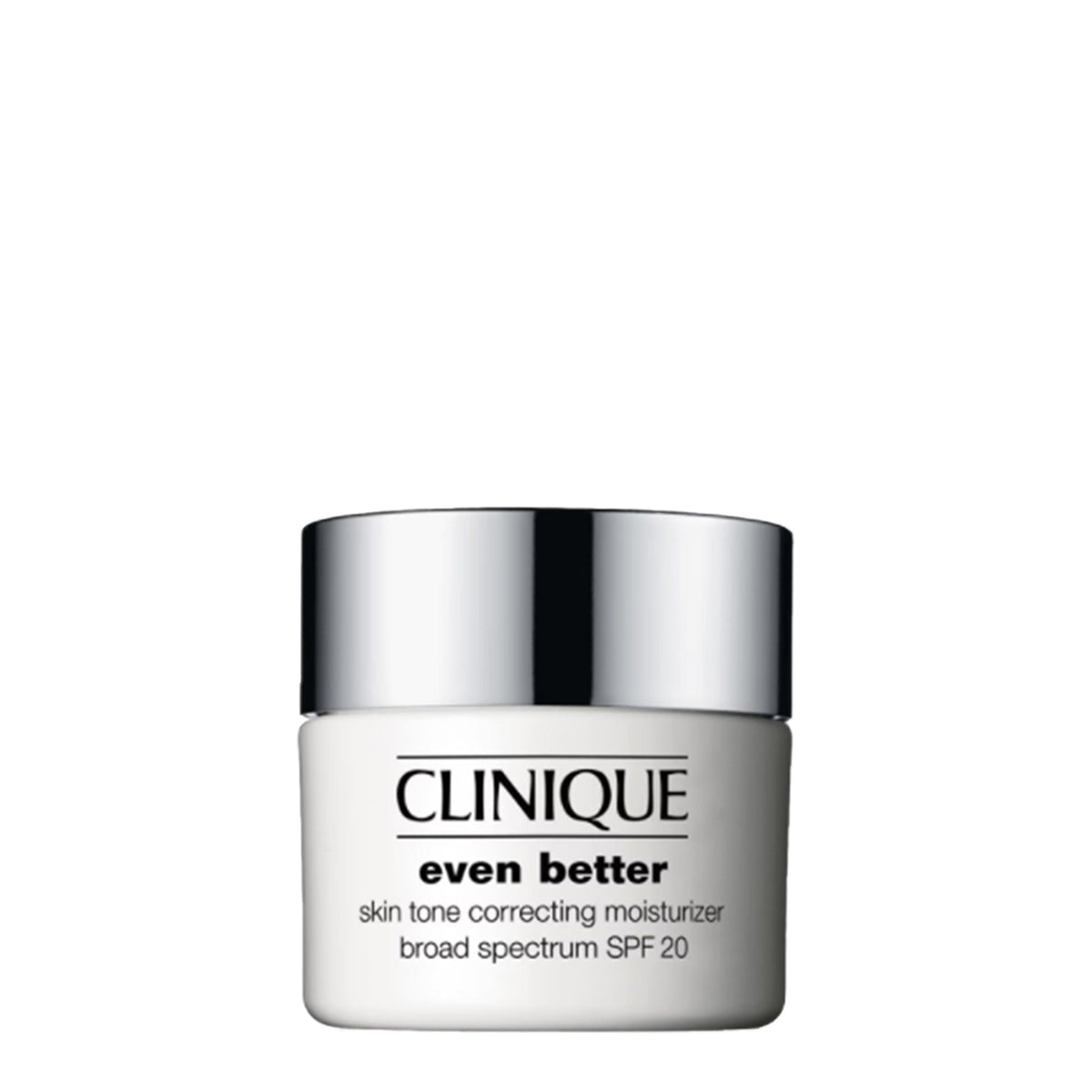 Clinique moisturizer jar on a white background