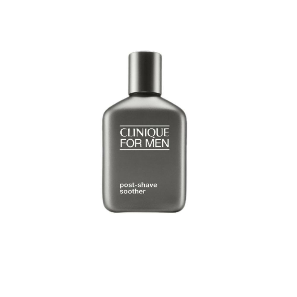 Clinique for Men post-shave soother bottle on a white background