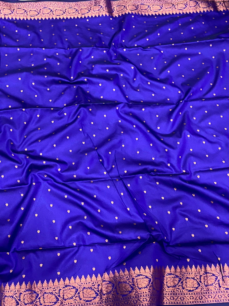 Purple Soft Silk Coppar Zari Weaving Saree