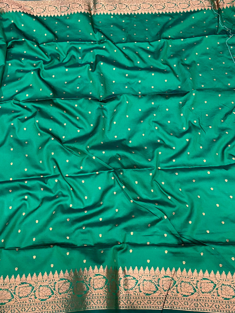 Rama Soft Silk Coppar Zari Weaving Saree