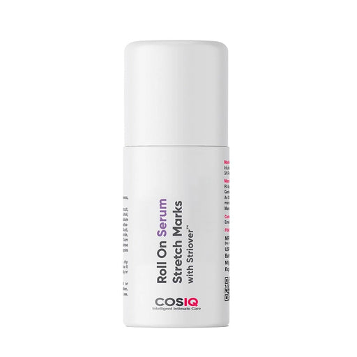 CosIQ roll-on serum for stretch marks on a white background