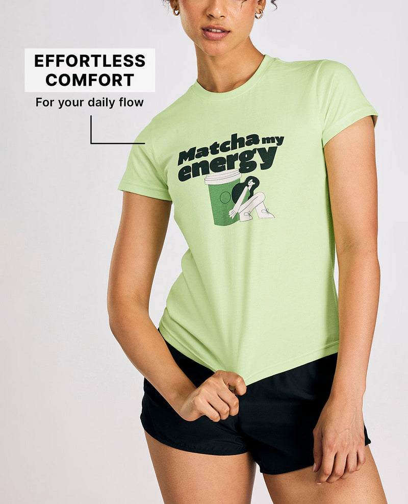 Cotton Everyday Essential Top Neon