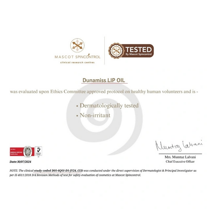 Dunamiss Rosita Hydrating Tinted Lip Oil Pink Paradise