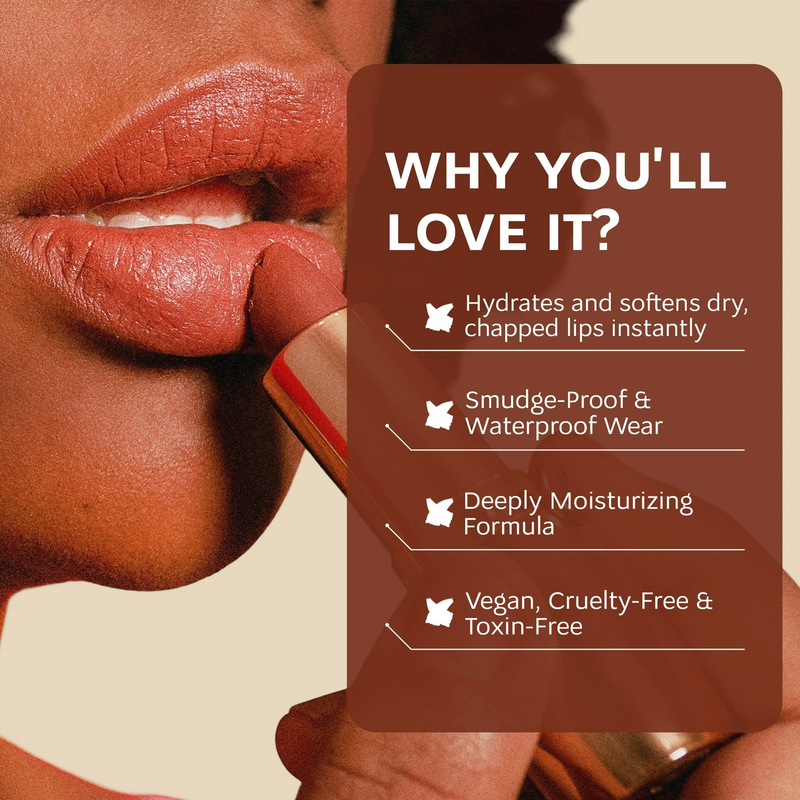 Dunamiss Carla Cinnamon Brown Satin Lipstick