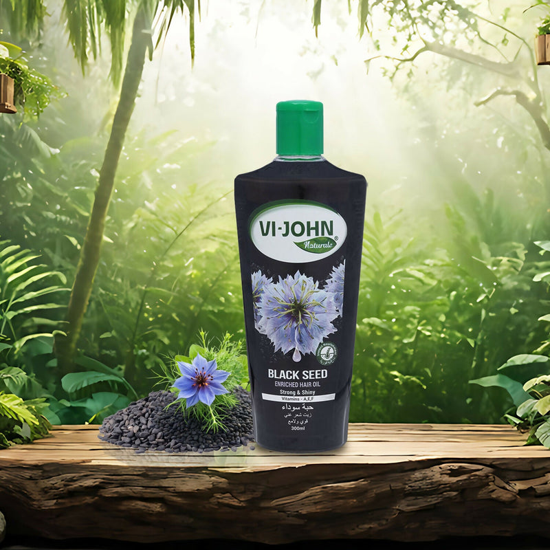 VI-JOHN Naturale Black Seed Enriched Hair Oil Strong & Shiny with Vitamin A.E & F