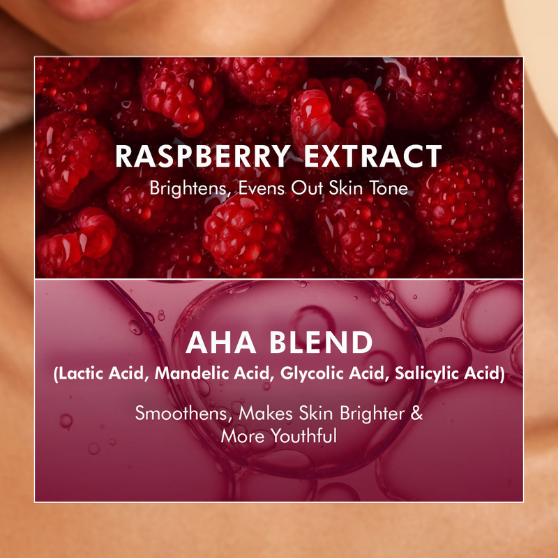 mcaffeine Brightening Raspberry Rush Body Scrub Removes Tan & Brightens Skin