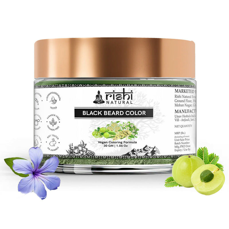 Rishi Natural Beard Black Color