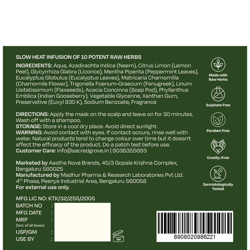 Sacred Grove Licorice & Peppermint Deep Clean Scalp Mask