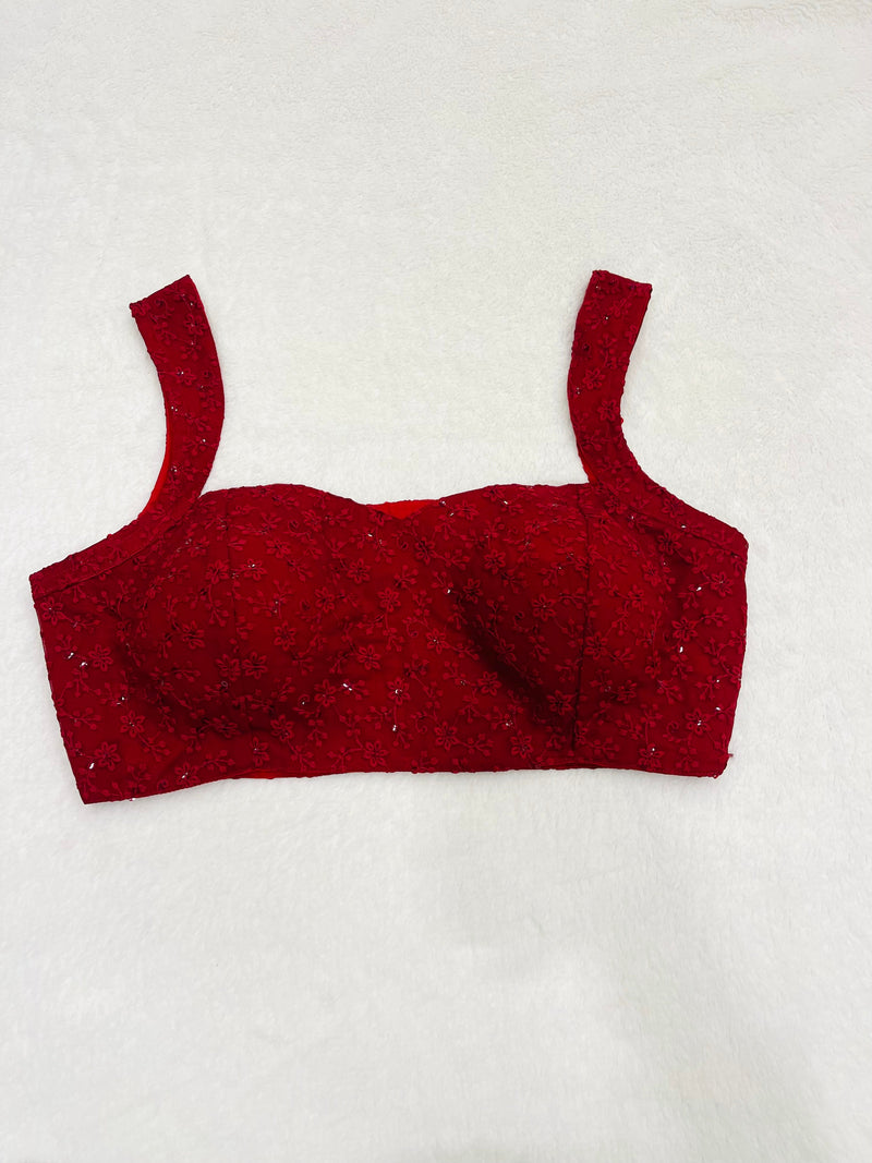 Kaveri Maroon Petal Print Blouses