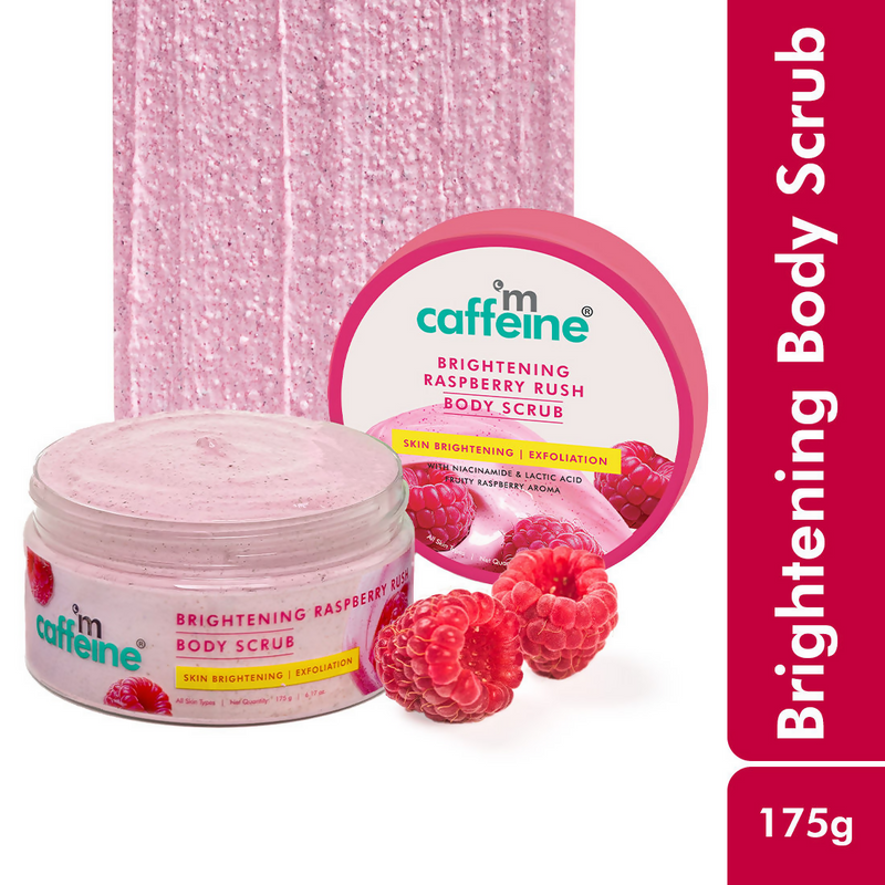 mcaffeine Brightening Raspberry Rush Body Scrub Removes Tan & Brightens Skin