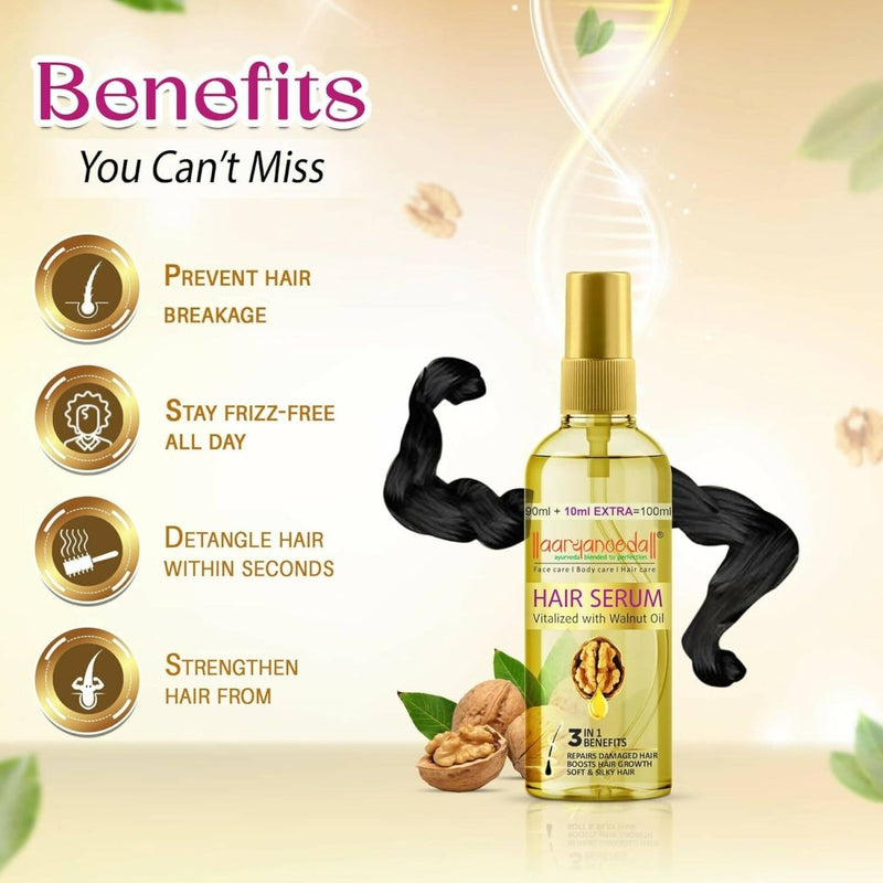 Aaryanveda Hair Serum Vitalized with Walnut Oil
