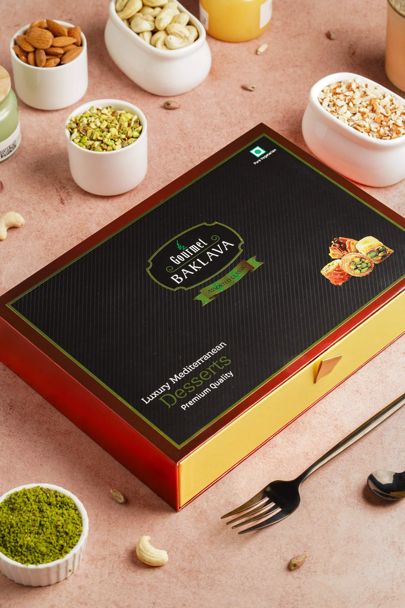 Gourmet Baklava Luxury Gift Box Of Hazelnut Nest Baklava