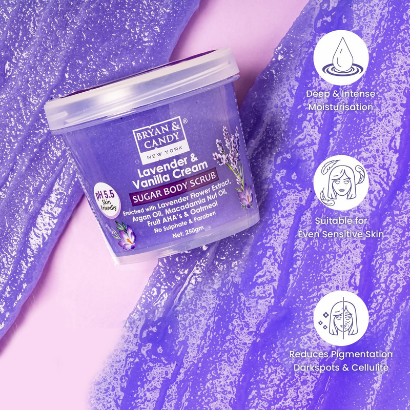 Bryan & Candy Lavender & Vanilla Cream Sugar Body Scrub