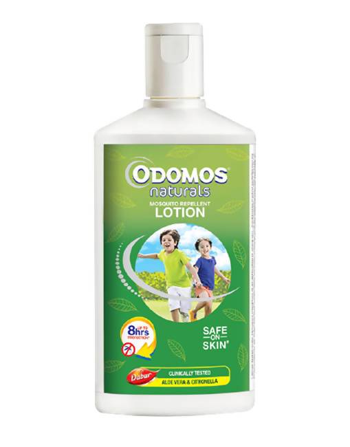Odomos Naturals lotion bottle on a white background