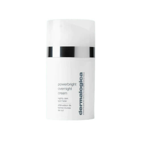 Dermalogica powerbright overnight cream bottle on a white background