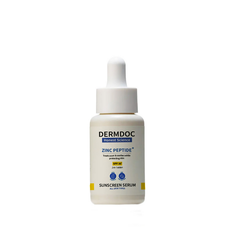 DERMDOC Zinc Peptide serum bottle on a white background