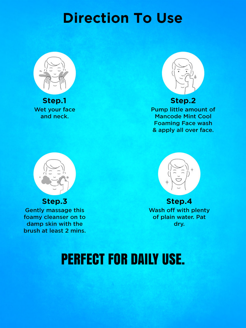 Mancode Refreshing Mint Cool Foaming Face Wash