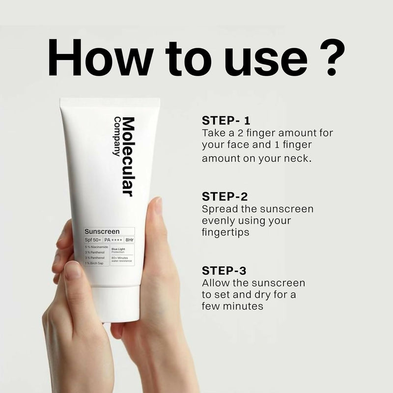 Molecular Company SPF 50+ Pa++++ 5% Niacinamide 3% Panthenol Sunscreen