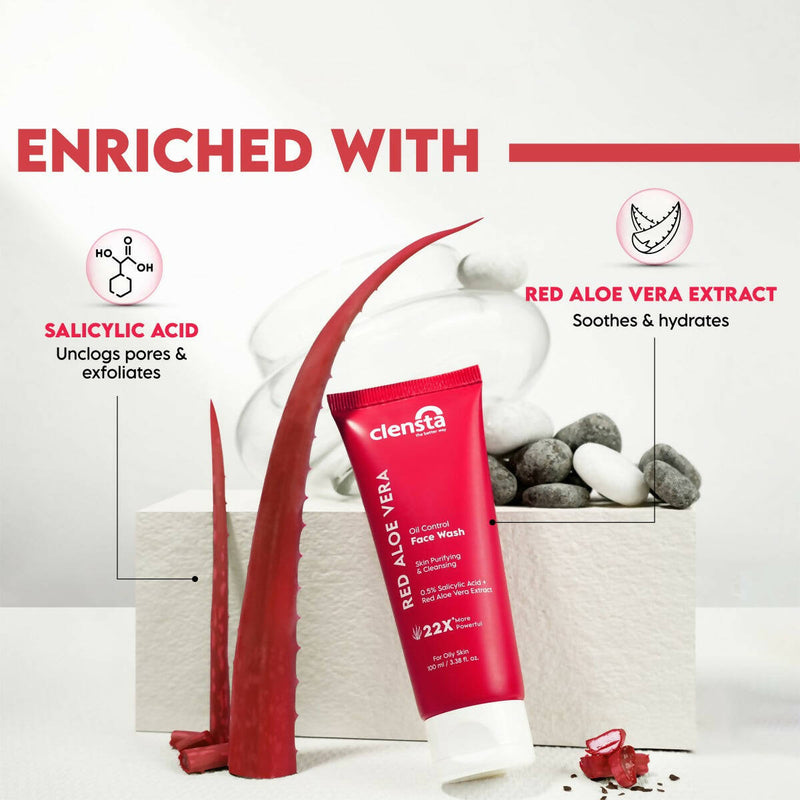 Clensta Red Aloe Vera Oil Control Face Wash