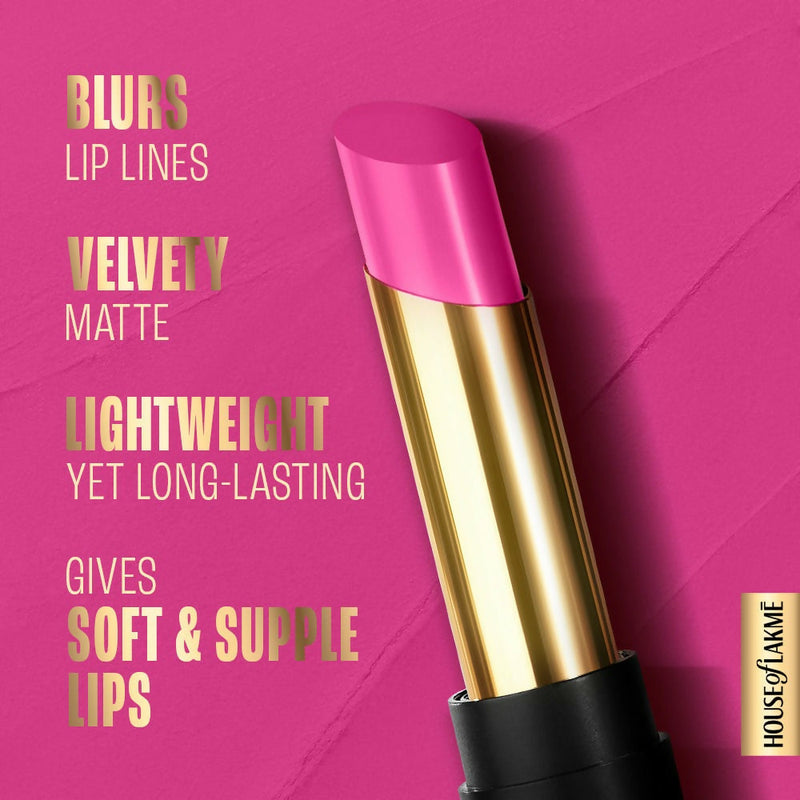 Lakme Absolute Beyond Matte Lipstick - 203 Fuchsia Fun