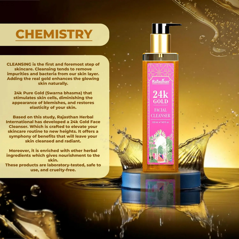 Rajasthan Herbals 24K Gold Facial Cleanser for Youthful Skin