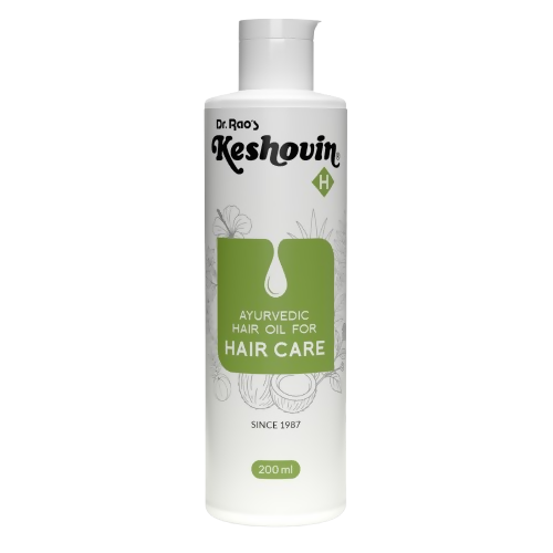 Dr. Red's Keshovin Ayurvedic Hair Oil for hair care on a white background