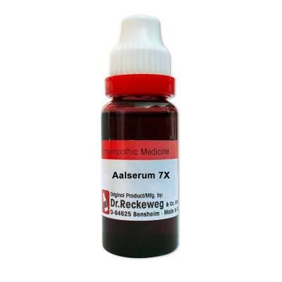 Bottle of Dr. Reckeweg Aalserum 7X on a white background