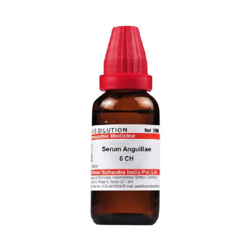 Bottle of Serum Anguillae 6 CH on a white background