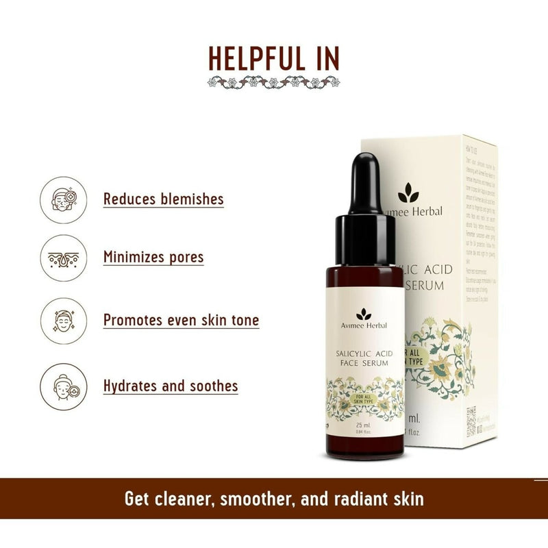 Avimee Herbal Salicylic Acid Face Serum For Acne, Blackheads & Open Pores
