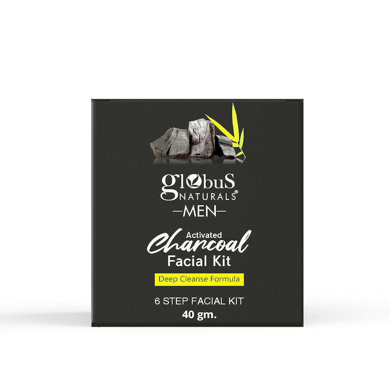 Globus Naturals Anti-Pollution Charcoal Men 6 Step Facial Kit