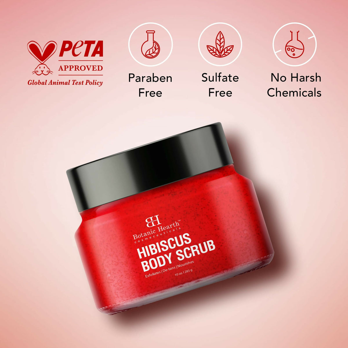Botanic Hearth Hibiscus Body Scrub For Brighter, Smoother, Hydrated &amp; Moisturized Skin