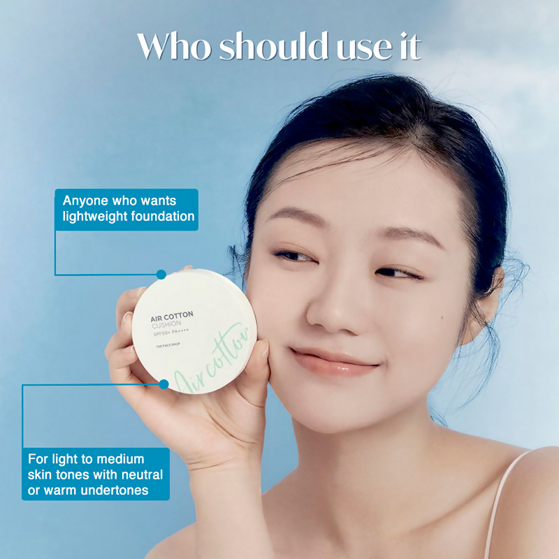 The Face Shop Air Cotton Cushion SPF 50+ PA++++ - 203 Beige