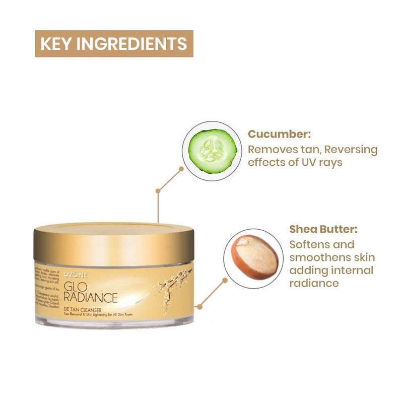 Ozone Glo Radiance De Tan Removal Facial Cleanser With Cucumber & Shea Butter