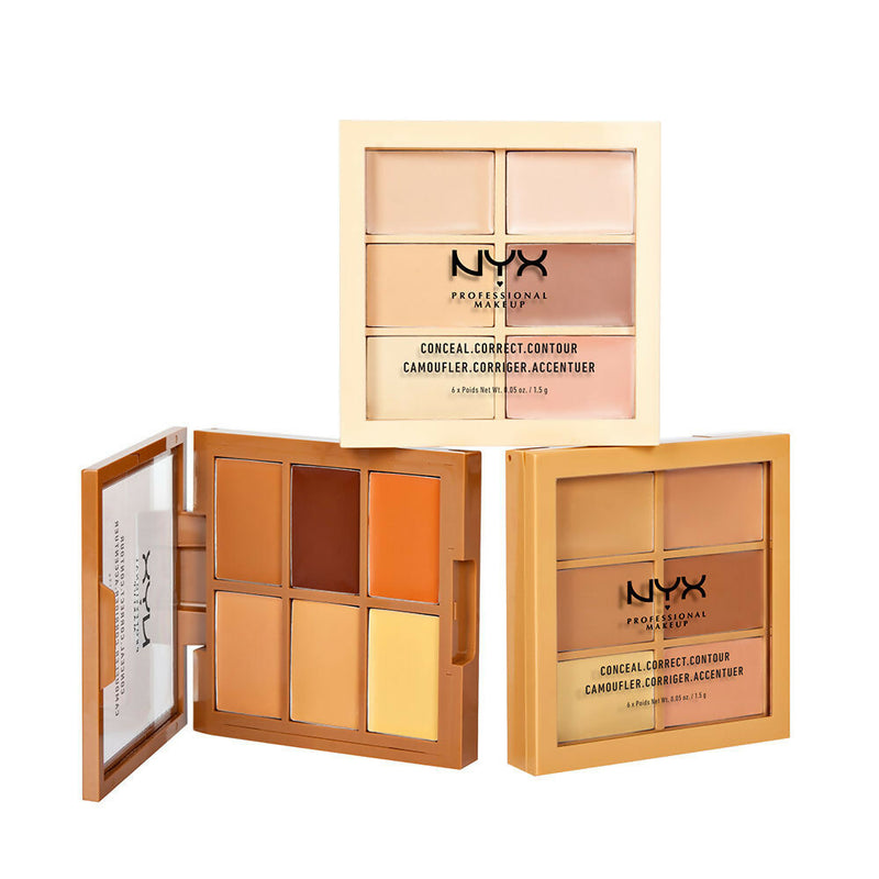 NYX Professional Makeup Conceal, Correct, Contour Palette - 3CP02 Medium/Moyen