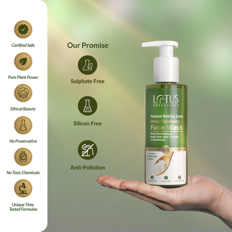 Lotus Botanicals Natural Baking Soda Deep Cleansing Face Wash