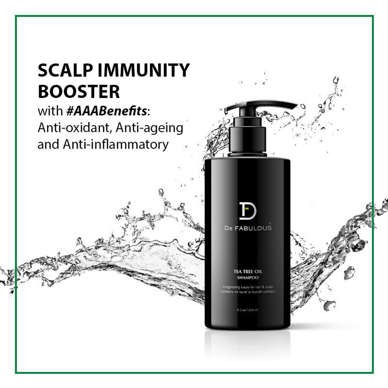De Fabulous Tea Tree Oil Sulphate Free Shampoo For All Hair Types