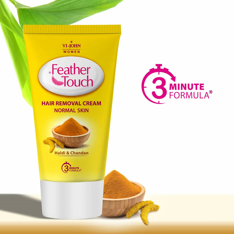 VI-JOHN Women Feather Touch Haldi & Chandan Hair Removal Cream for Women For Normal Skin, Suitable for Legs, Underarms, Bikini Line, Arms