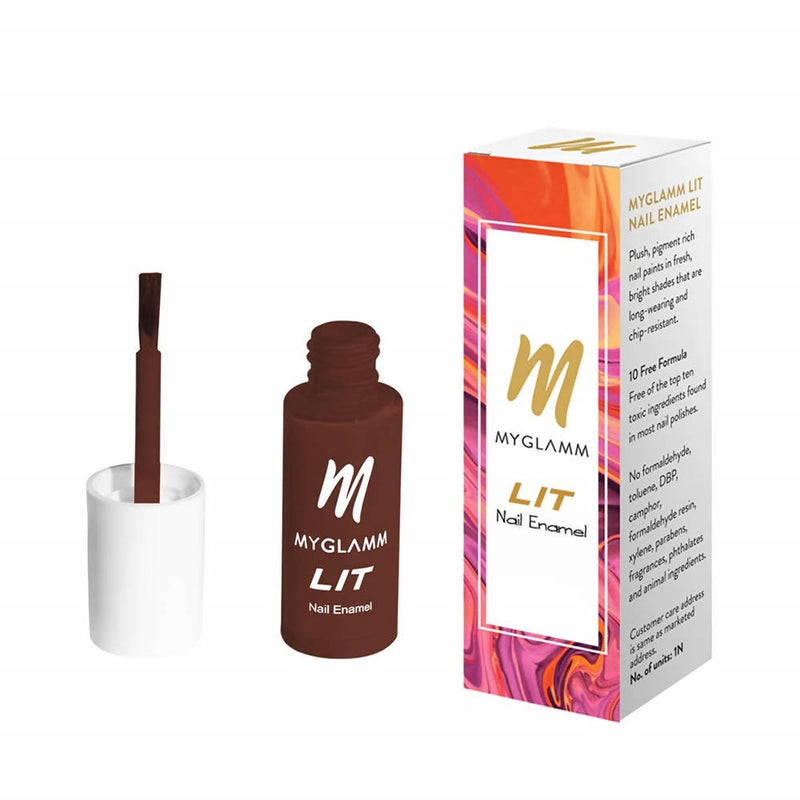 Elevate Your Style with MYGLAMM LIT Nail Enamel - Man Eater - Vibrant Pomegranate Color (7 Ml)
