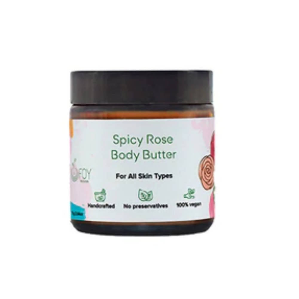 Spicy Rose Body Butter jar with a white background