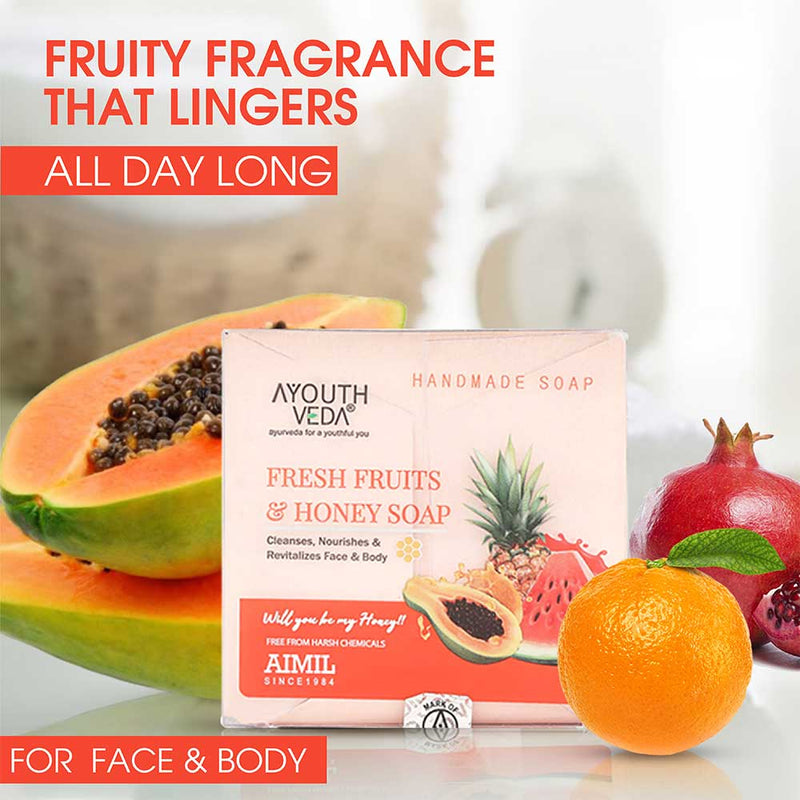 Aimil Ayouthveda Fresh Fruits & Honey Soap