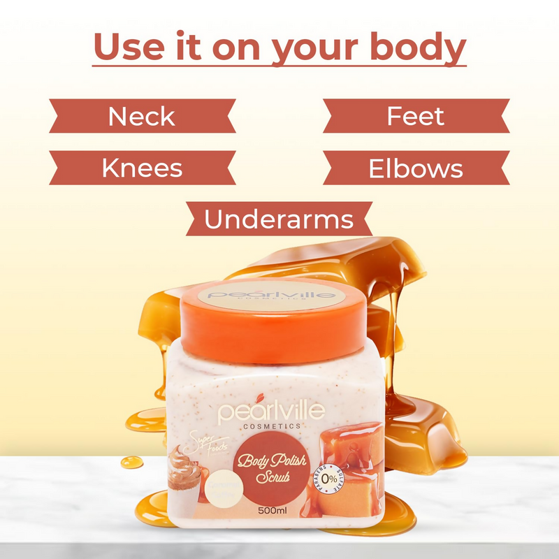 Pearlville Super Foods Collection Caramel Coffee Body Polish Scrub
