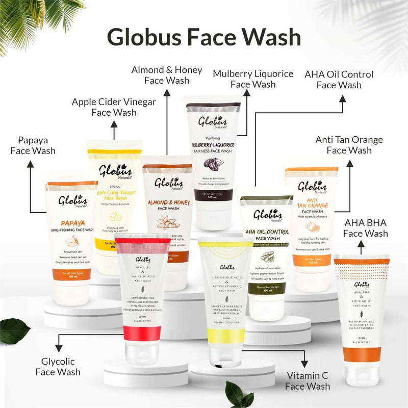Globus Naturals AHA, BHA Herbal Face Wash