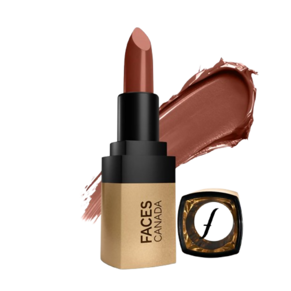 Lipstick with 'Faces Canada' branding on a white background