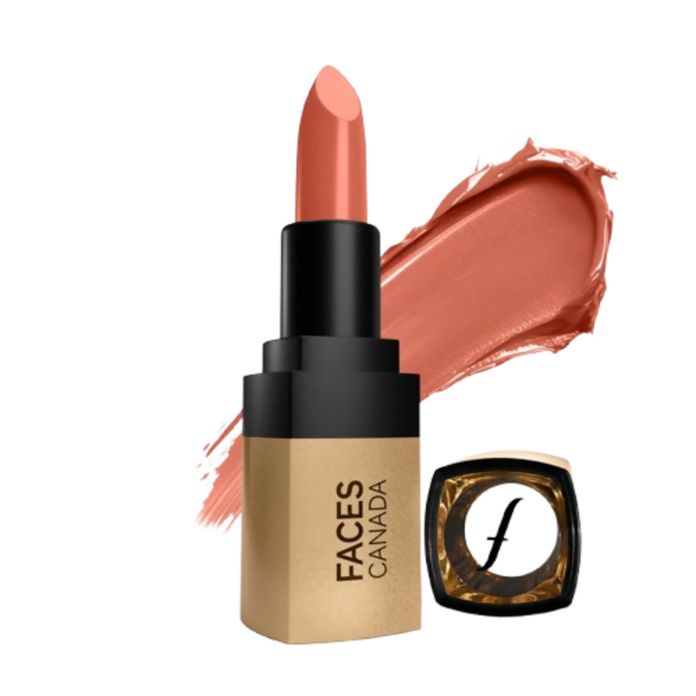 Lipstick with 'Faces Canada' branding on a white background