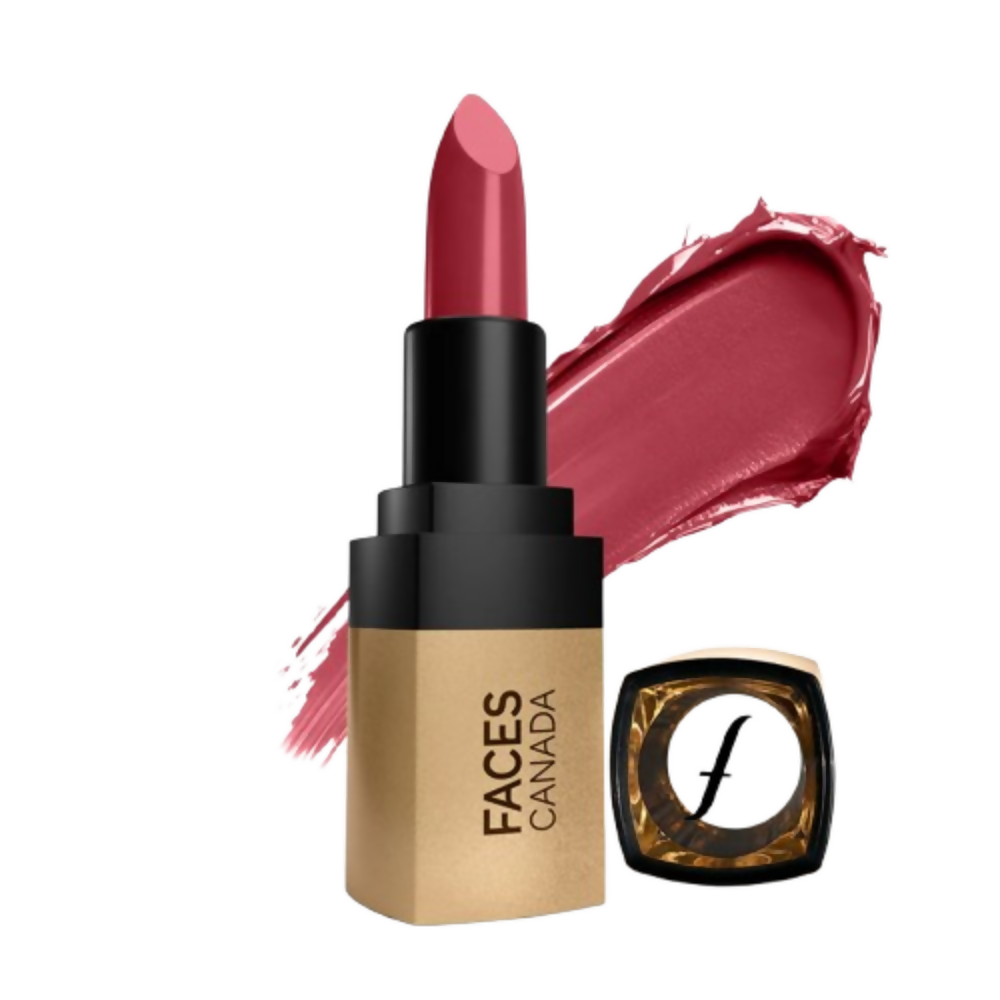 Lipstick with 'Faces Canada' branding on a white background