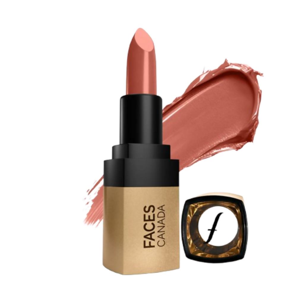 Lipstick with 'Faces Canada' branding on a white background