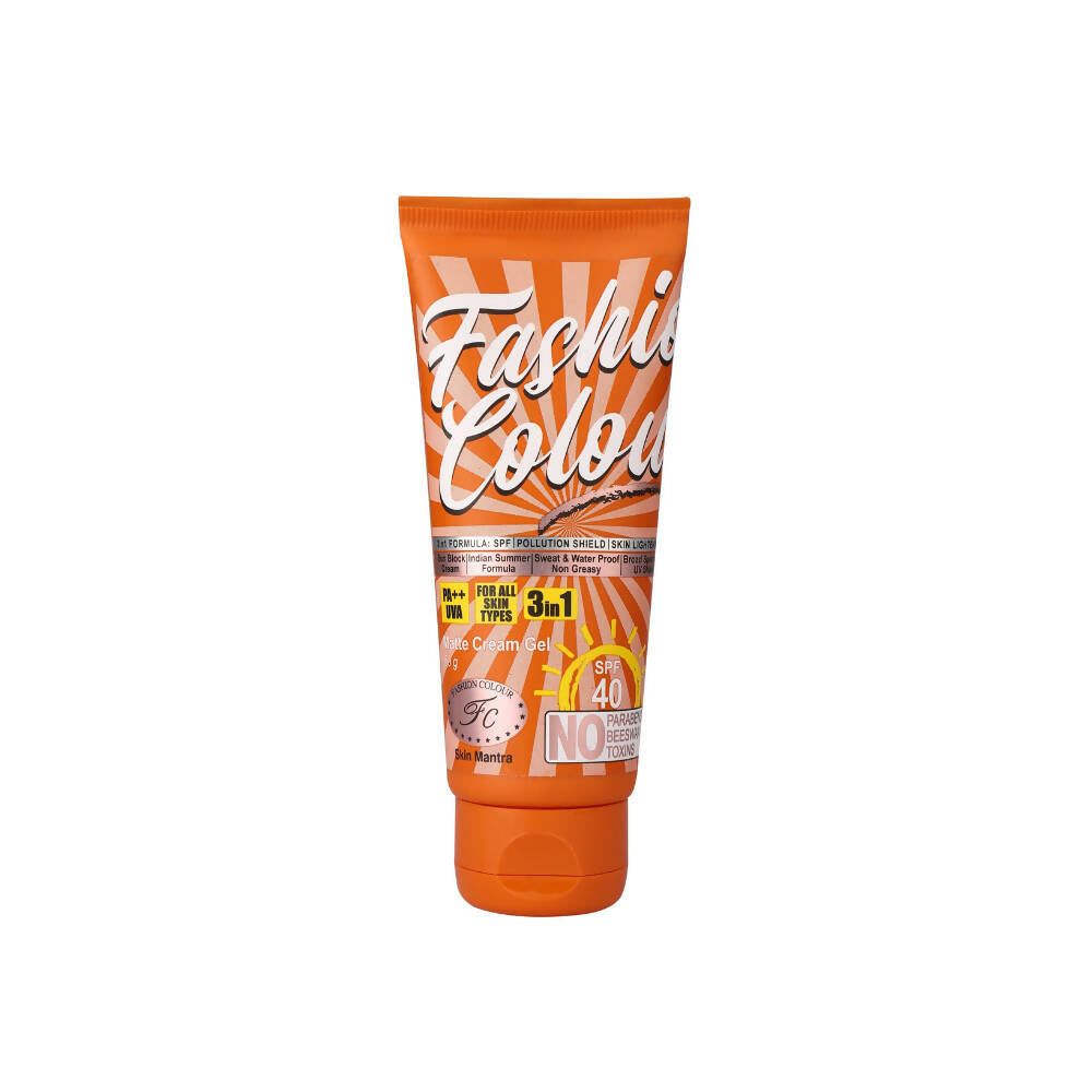 Orange tube of 'Fashion Colour' hair color on a white background